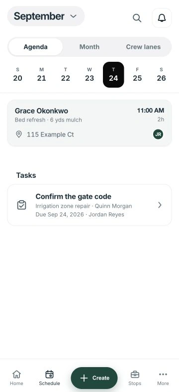 The Field app's schedule for Thursday: Whitlock at 8:00 AM and Grace Okonkwo at 11:00 AM, both with Jordan Reyes.